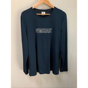 Gymshark Navy Long Sleeve Top Logo Spell Out XXXL